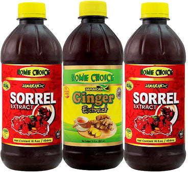Home Choice Ginger and Sorrel Extract Pack 3 Units - Sweet Jamaica Shopping
